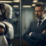 iş dünyasında yapay zekâ kullanımının sorgulandığı kavramsal analiz görseli