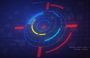 dijital çağda dikkat ekonomisini ve odaklanmanın giderek kıt bir kaynak haline gelmesini simgeleyen soyut arayüz görseli