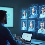 yapay zekâ destekli insan kaynakları süreçlerinde aday değerlendirme ve dijital işe alım sistemlerini gösteren görsel