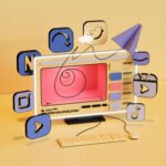 yapay zekâ ile video ses ve multimedya içerik üretimini temsil eden dijital medya görseli