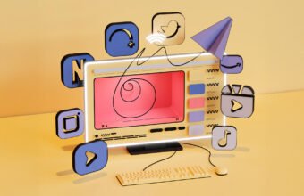 yapay zekâ ile video ses ve multimedya içerik üretimini temsil eden dijital medya görseli